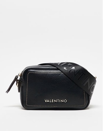 Valentino samantha camera bag with contrast stitch detail in black