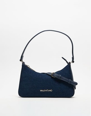 Valentino kelly clean 90s shoulder bag in blue denim