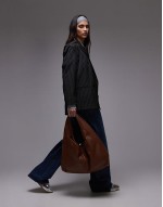 the big sling faux leather bag in brown