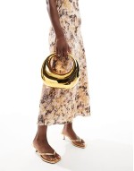 hardcase scoop clutch in gold