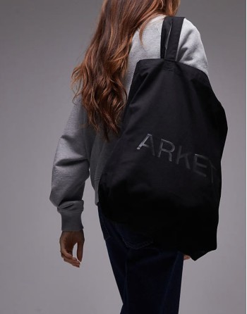 canvas tote bag in black