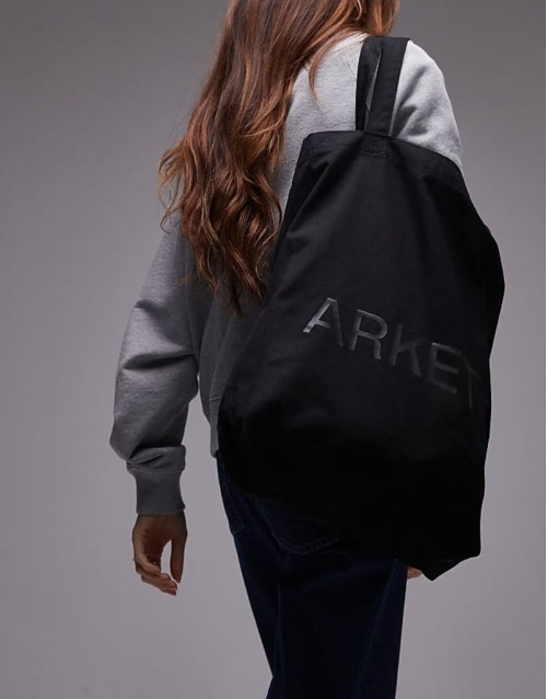canvas tote bag in black