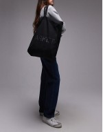 canvas tote bag in black