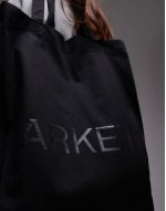 canvas tote bag in black