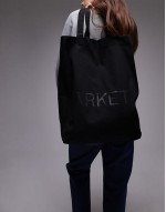 canvas tote bag in black