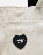 drewe tote with heart logo in cream