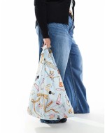 nylon shopper tote bag in get ready with me print