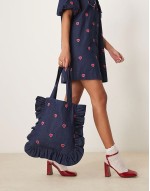 denim bag co-ord in blue
