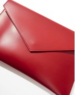 PASQ envelope clutch bag in bright red